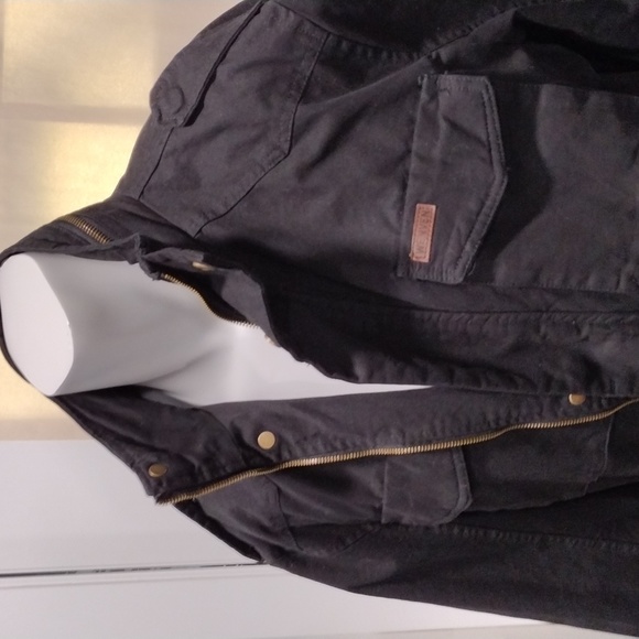 Wenven black canvas lightweight cotton lined jacket. Mint condition. XL - Picture 1 of 12